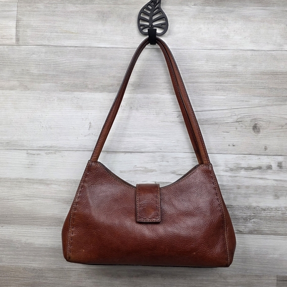 Vintage FOSSIL Red Brown Leather Shoulder Bag ZB9094 - Picture 16 of 16